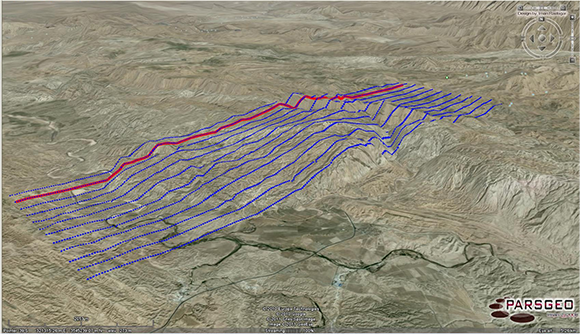 2D lines superimposed over a landscape