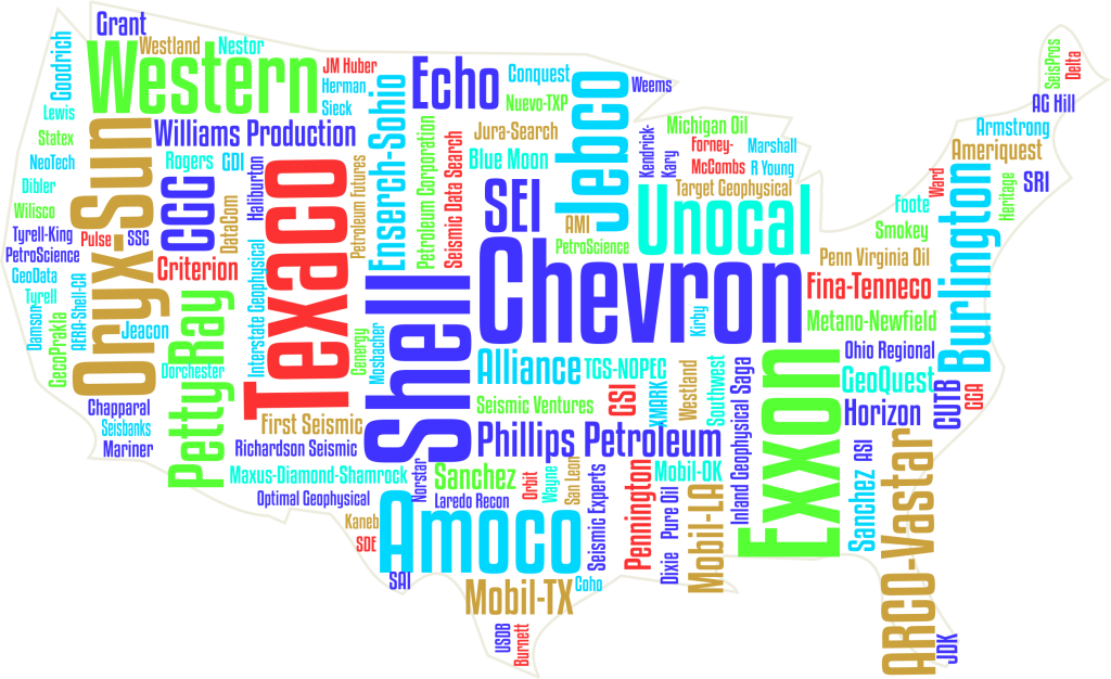 wordmap of SEI major customer names