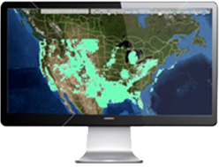 image of 3D map on terminal
