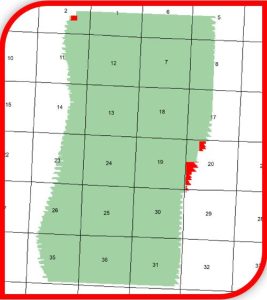 Map of Cliffside Release seismic survey