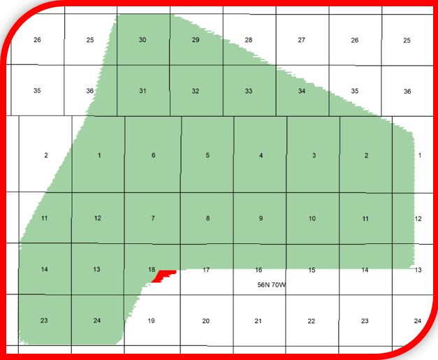 Map of Belle Creek 3D Survey