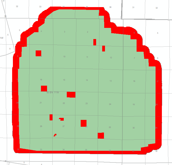 Map of Hollis Creek 3D seismic survey